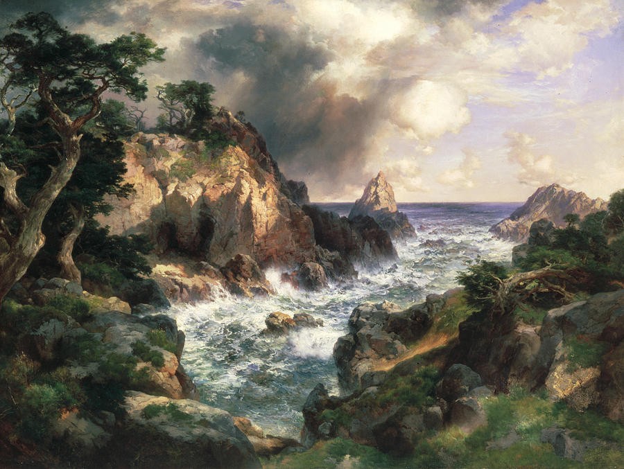 Point Lobos, Monterey, California by Thomas Moran