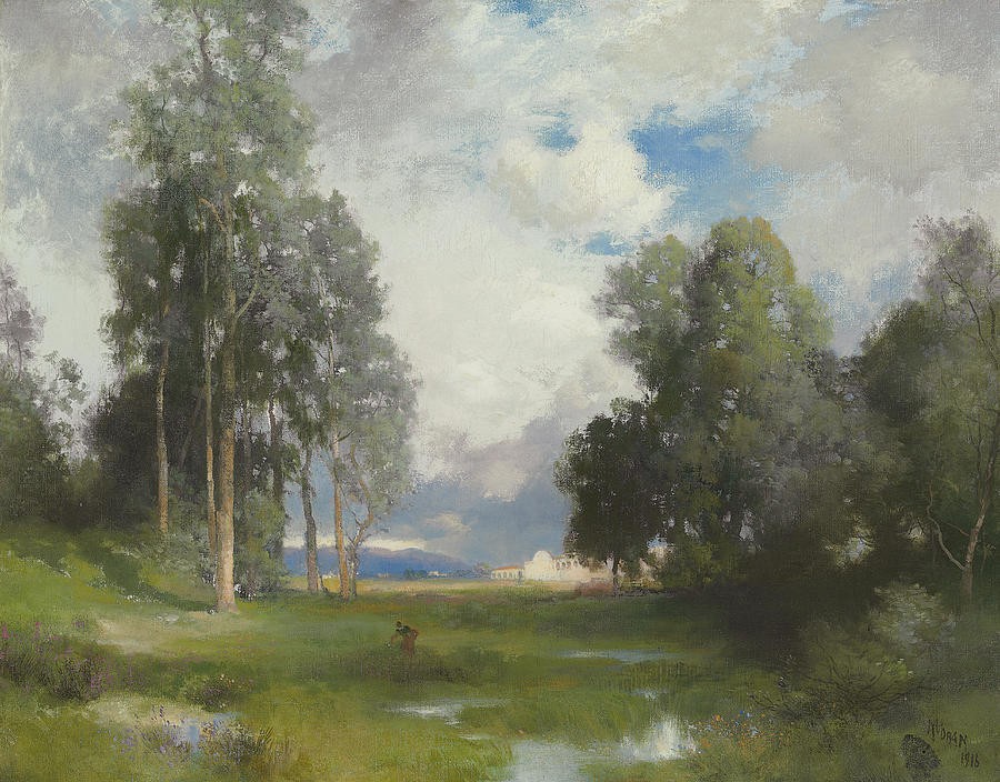 Santa Barbara Mission by Thomas Moran