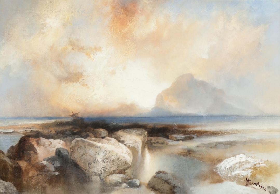 Seascape by Thomas Moran