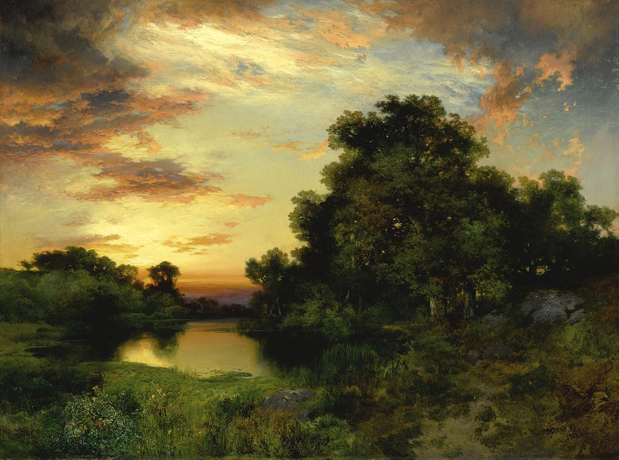Sunset on Long Island by Thomas Moran