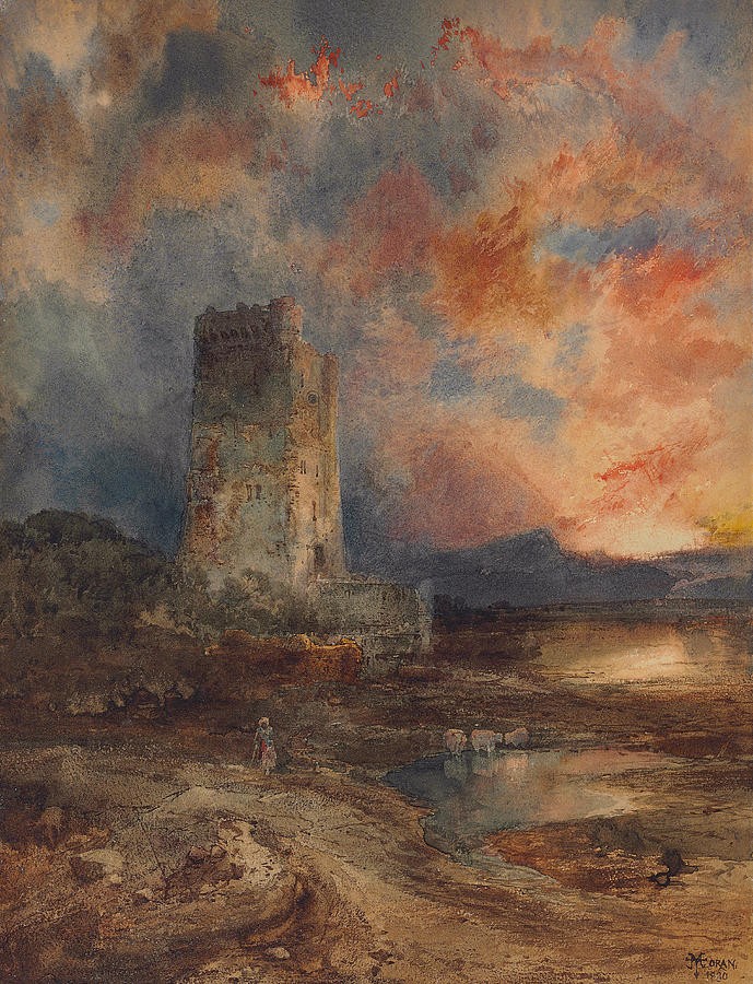 Sunset on the Moor by Thomas Moran