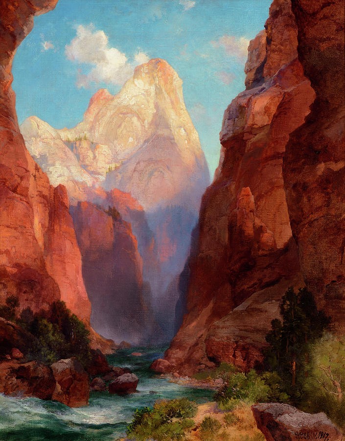 The Rio Virgin Southern Utah by Thomas Moran