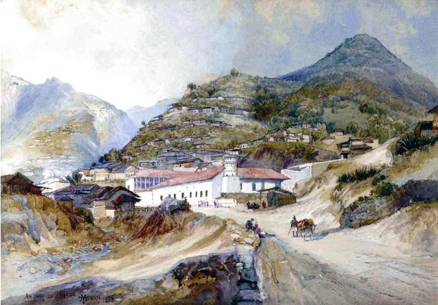 The Village of Angangueo by Thomas Moran