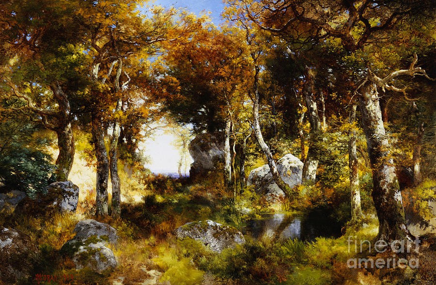 The Woodland Pool by Thomas Moran