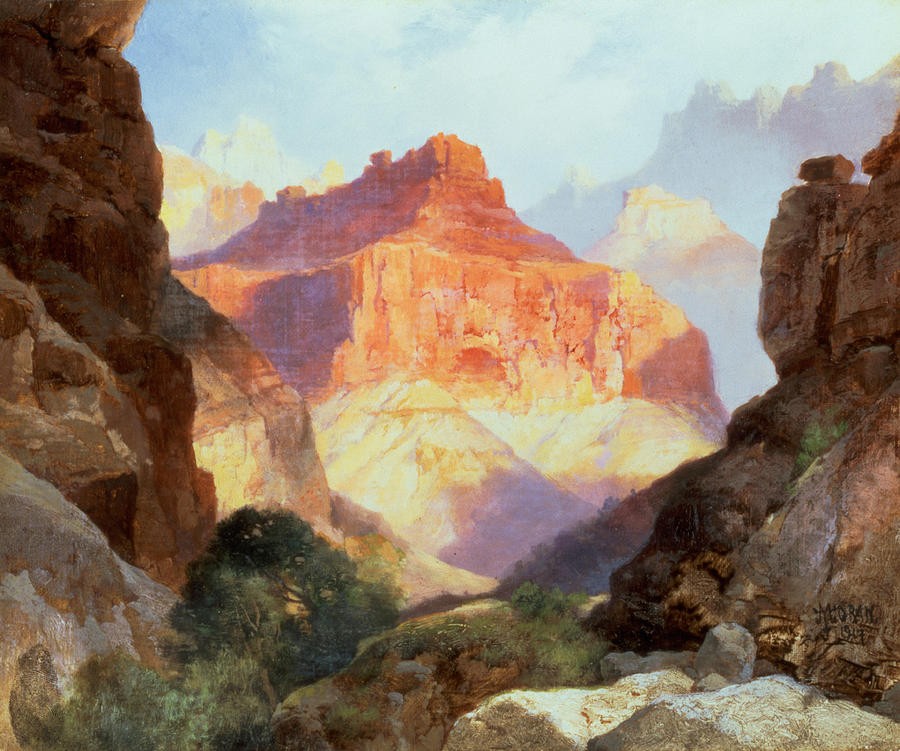 Under the Red Wall by Thomas Moran