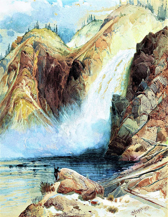 Upper Falls of the Yellowstone by Thomas Moran
