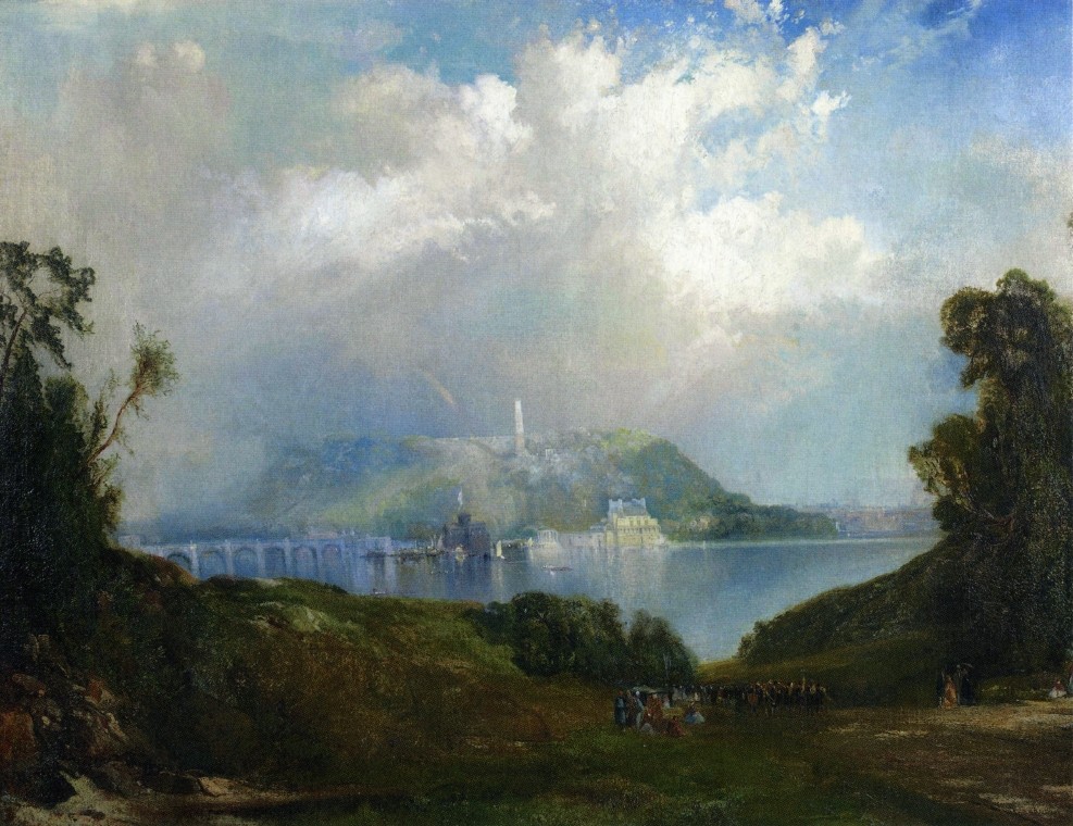 View of Fairmont Waterworks, Philadelphia by Thomas Moran