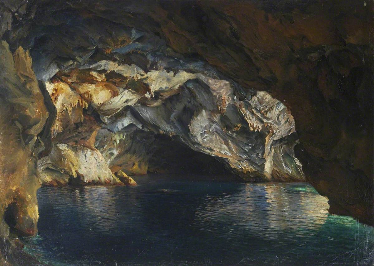 A Seaside Grotto near Palermo by Thomas Stuart Smith