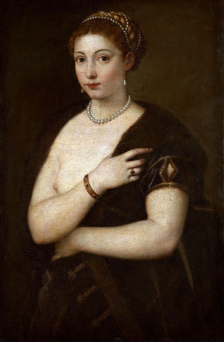 Girls in Furs (Portrait of a woman) by Titian