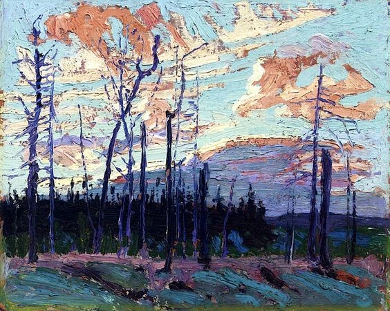 Burnt Land at Sunset by Tom Thomson