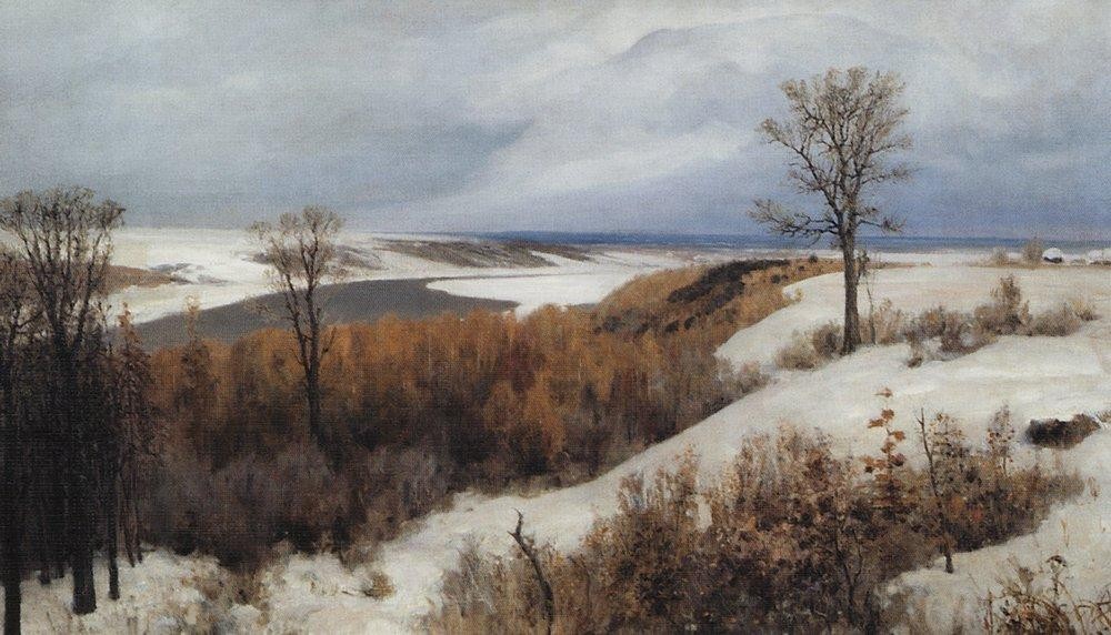 Early snow. Behovo. by Vasily Polenov