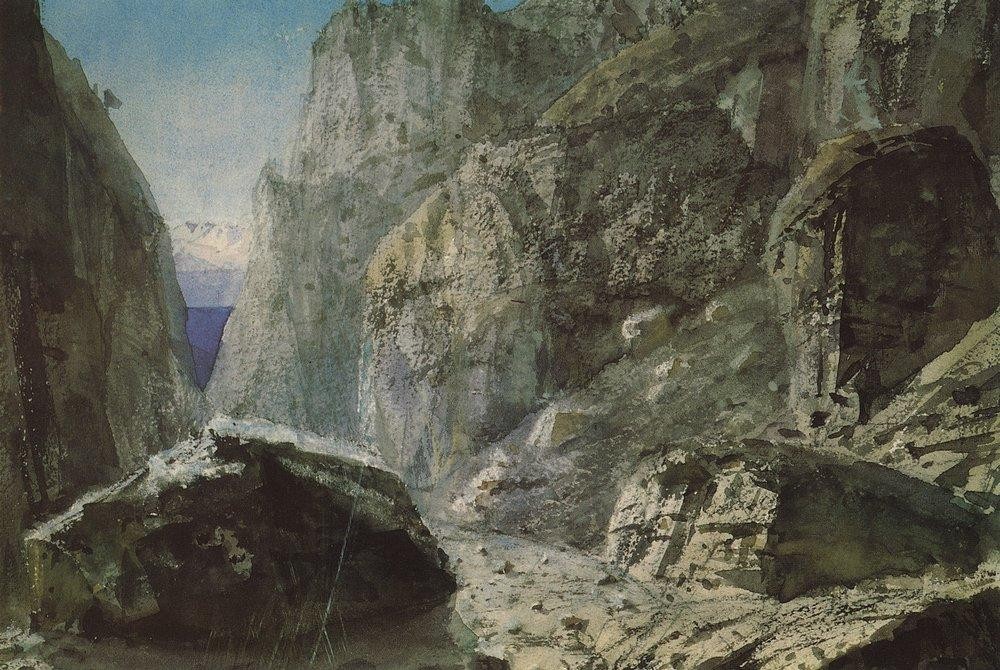 The gorge of the Rocky Mountains by Vasily Polenov