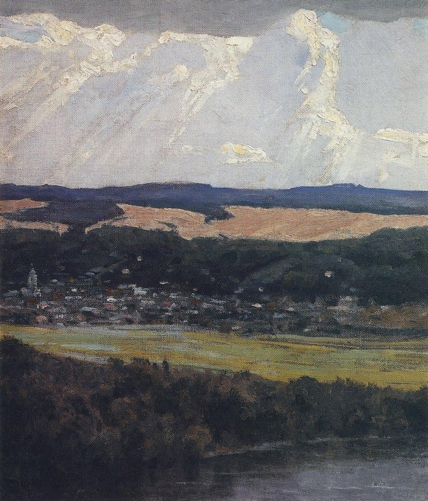 View of Tarusa from high Oka bank by Vasily Polenov