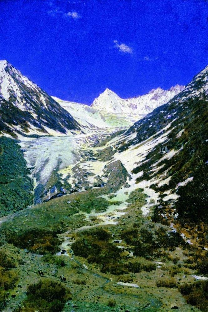 Glacier on the way from Kashmir to Ladakh by Vasily Vereshchagin