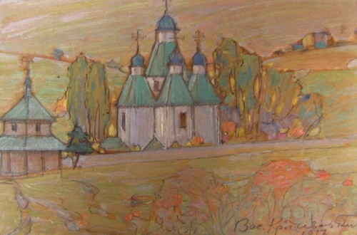 Church In Khodorov by Vasyl Hryhorovych Krychevsky