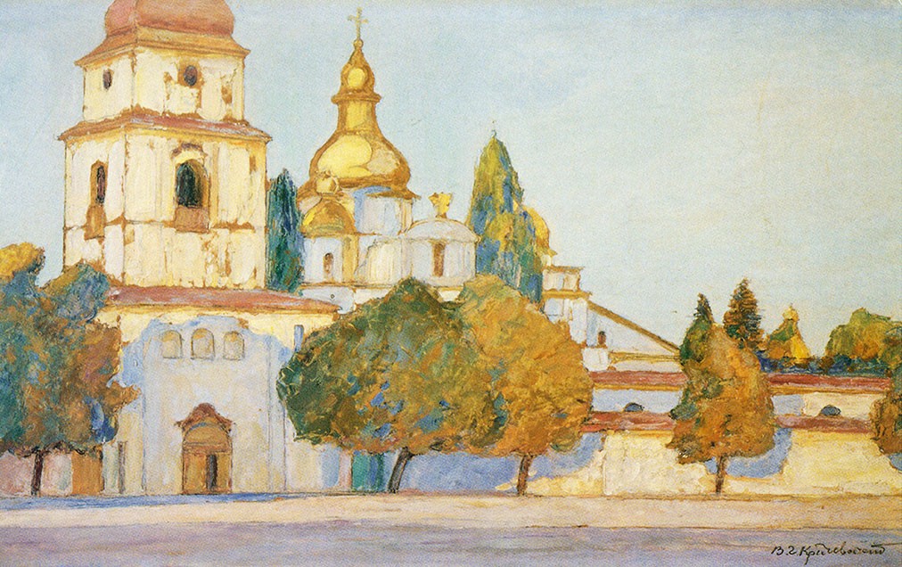 St. Michael's Cathedral in Kyiv by Vasyl Hryhorovych Krychevsky