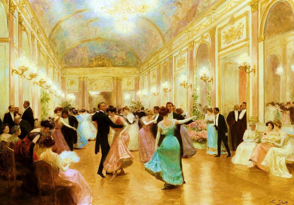 The ball, one elegant evening by Victor Gabriel Gilbert