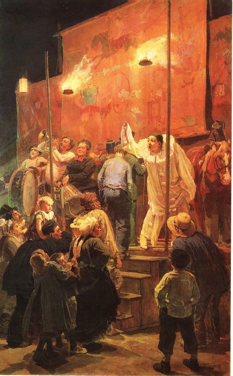 Acrobats (Festival in a Paris Suburb) by Viktor Vasnetsov