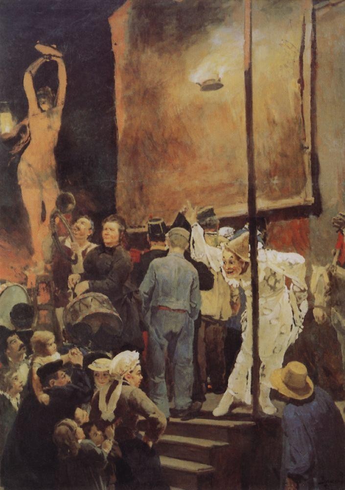 Acrobats (On a holiday near Paris) by Viktor Vasnetsov