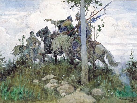 Mounted knights by Viktor Vasnetsov