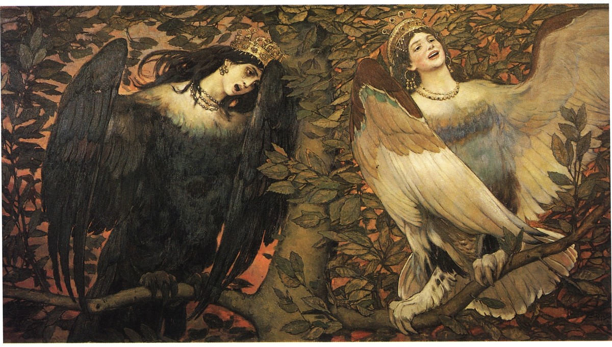 Sirin and Alkonost The Birds of Joy and Sorrow by Viktor Vasnetsov