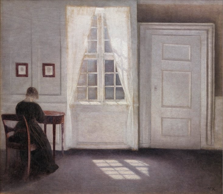 Interior from Strandgade with Sunlight on the Floor by Vilhelm Hammershoi