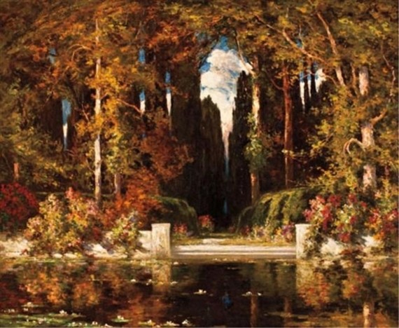An Italianate Landscape by Vilhelms Purvitis