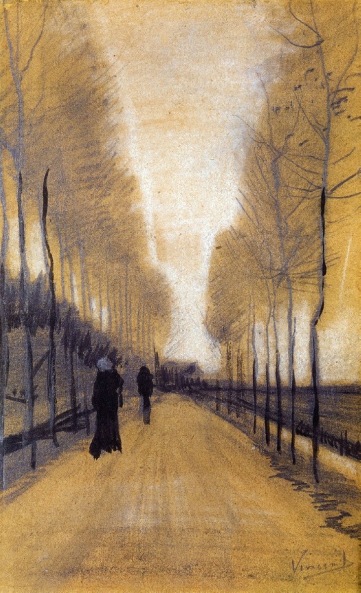 Alley Bordered by Trees by Vincent van Gogh