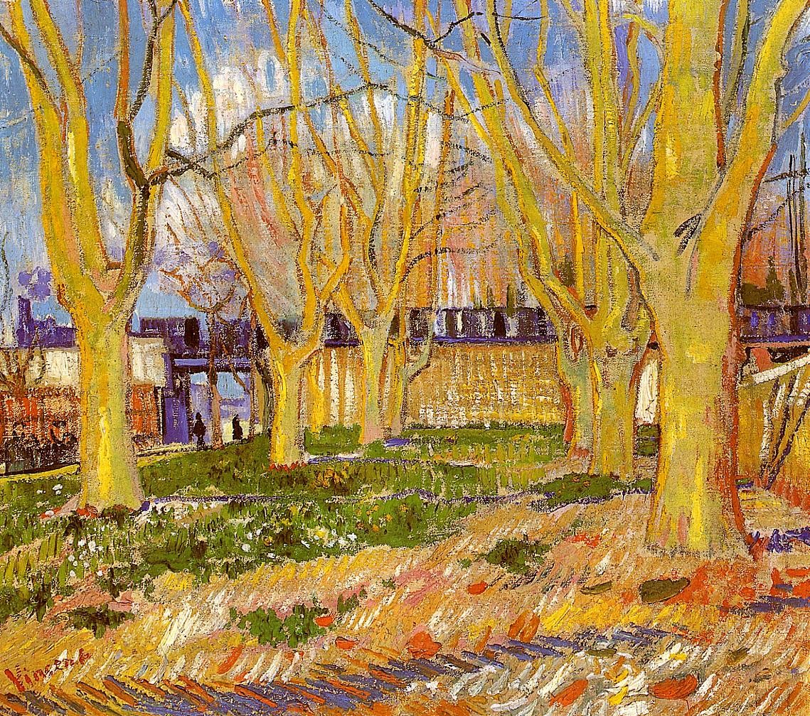 Avenue of Plane Trees near Arles Station by Vincent van Gogh