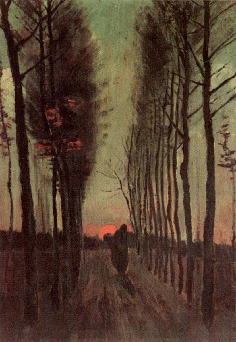 Avenue of Poplars at Sunset by Vincent van Gogh