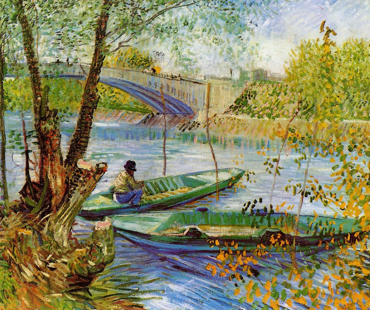 Fishing in the Spring by Vincent van Gogh