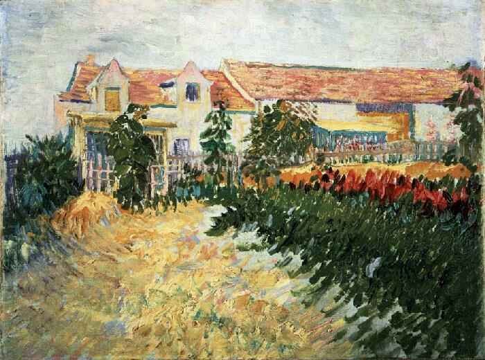 House with sunflowers by Vincent van Gogh