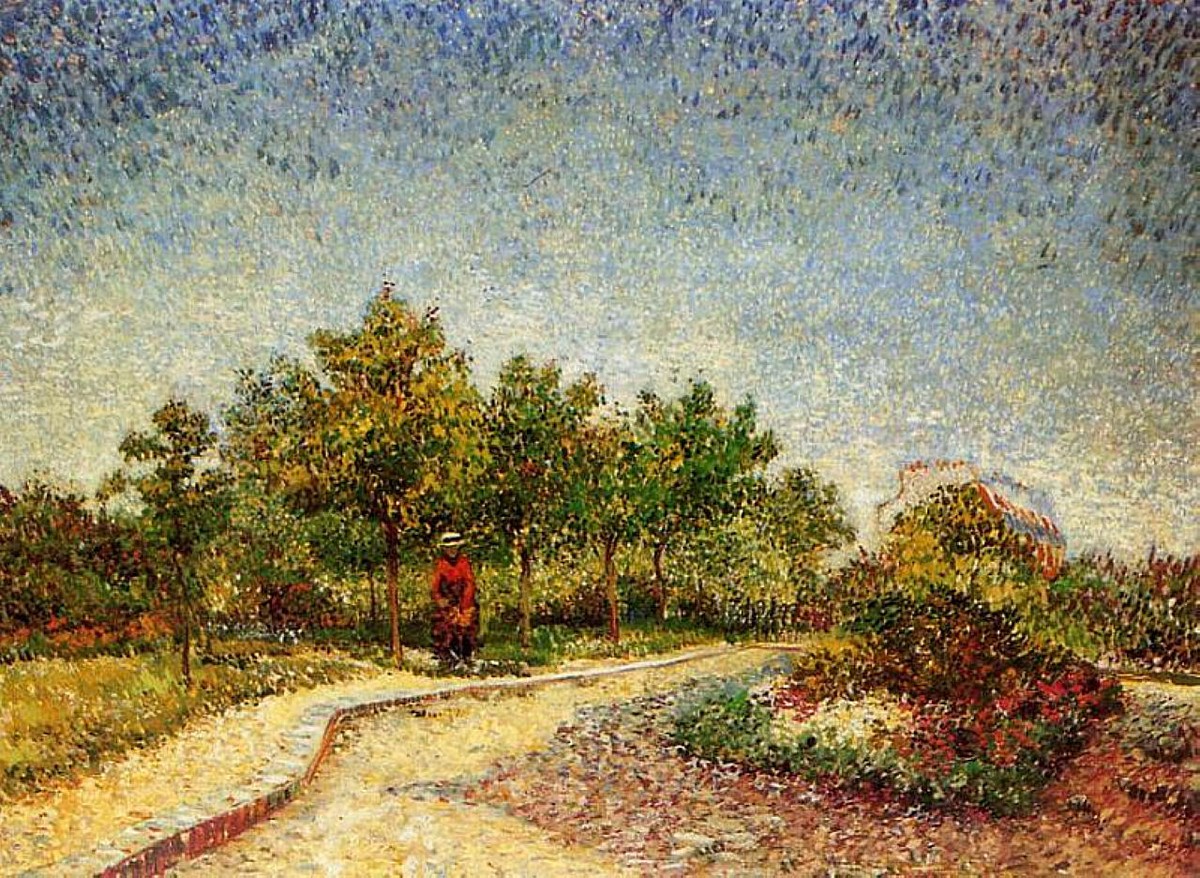 Lane in Voyer d'Argenson Park at Asnieres by Vincent van Gogh
