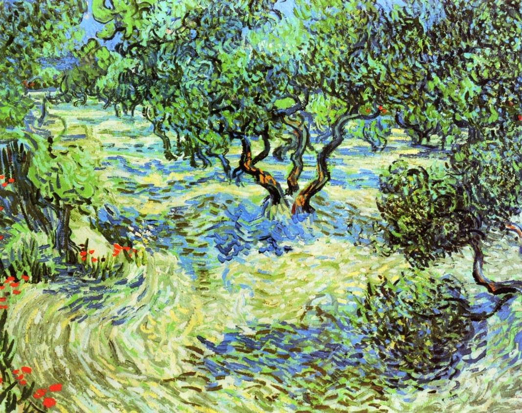 Olive Grove - Bright Blue Sky by Vincent van Gogh