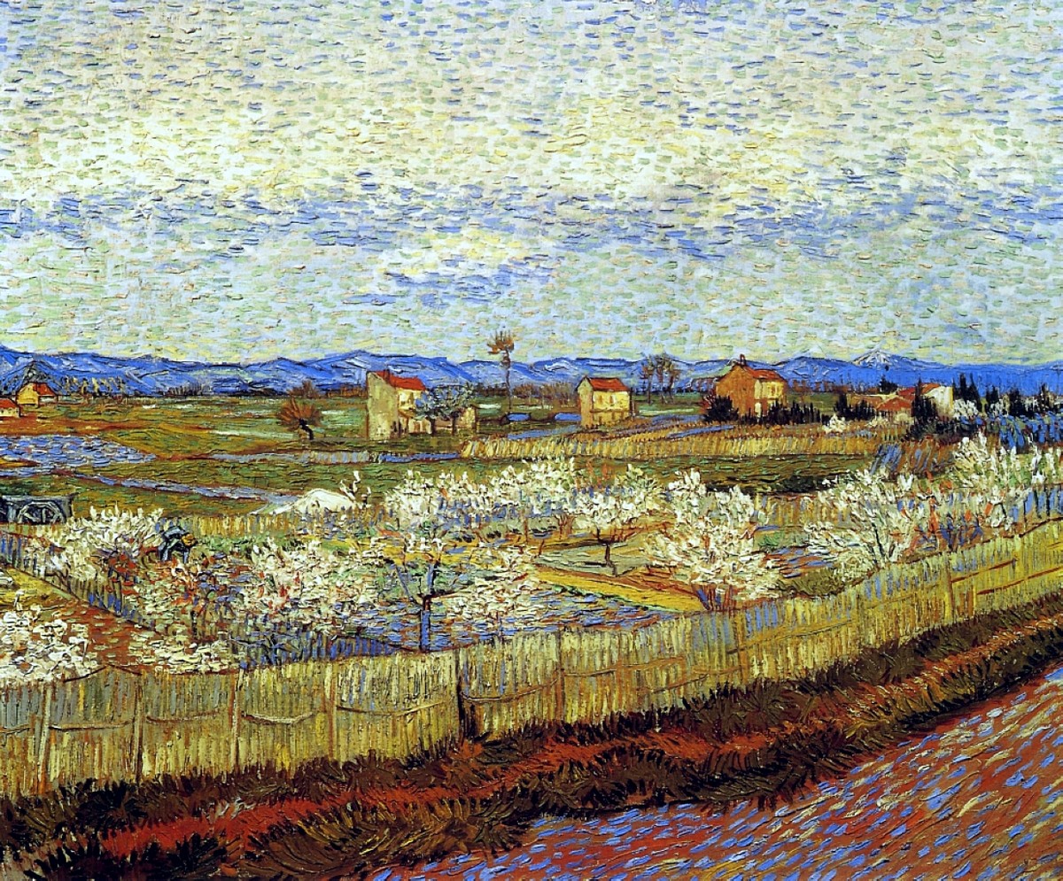 Peach Trees in Blossom by Vincent van Gogh