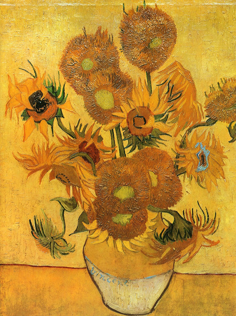 Still Life - Vase with Fifteen Sunflowers by Vincent van Gogh
