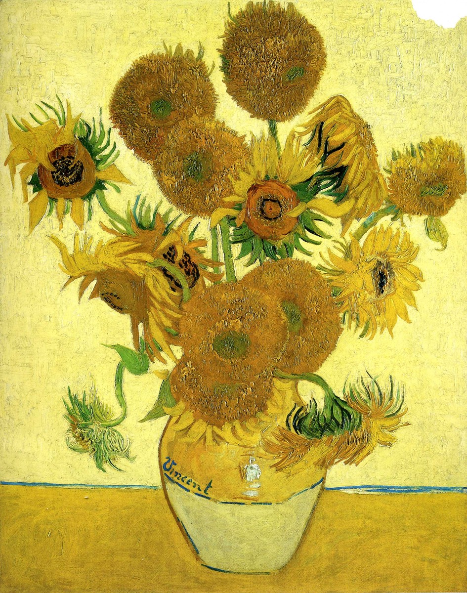 Still Life - Vase with Fifteen Sunflowers by Vincent van Gogh