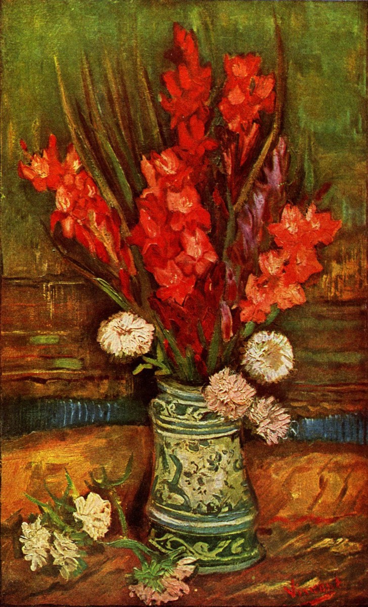 Still LIfe - Vase with Red Gladiolas by Vincent van Gogh