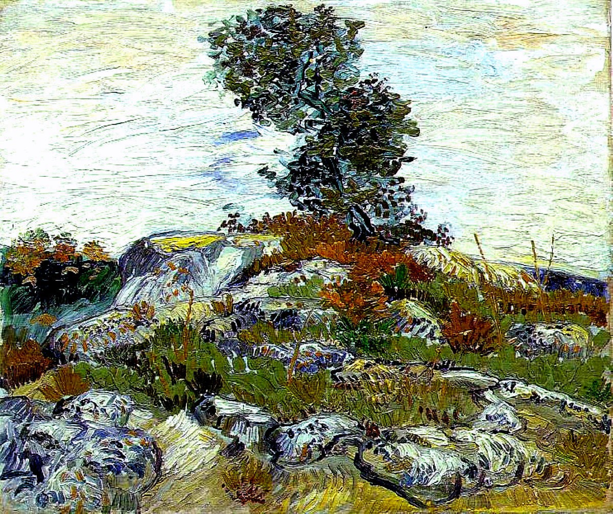 The Rocks with Oak tree by Vincent van Gogh