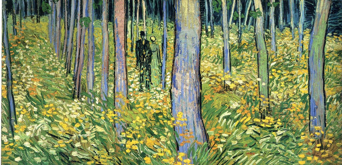 Undergrowth with Two Figures by Vincent van Gogh