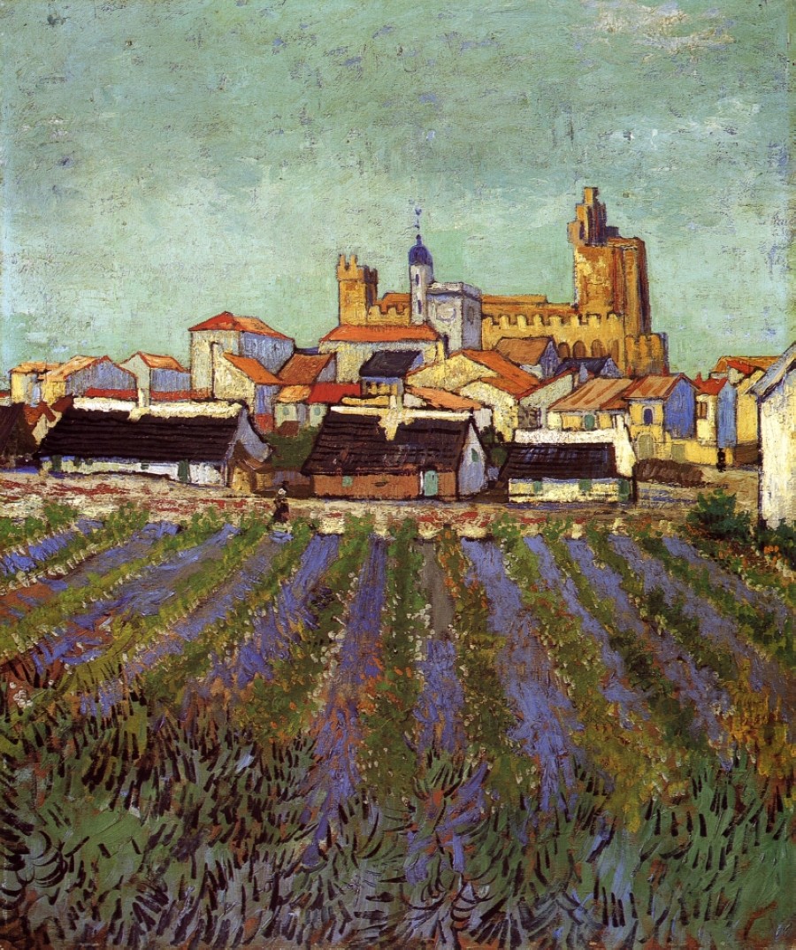 View of Saintes-Maries by Vincent van Gogh