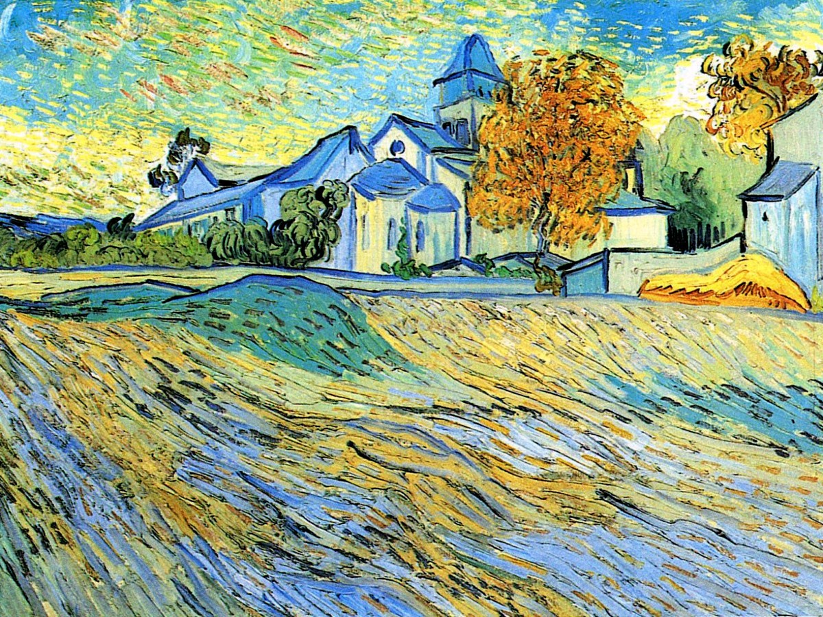 View of the Church of Saint-Paul-de-Mausole by Vincent van Gogh