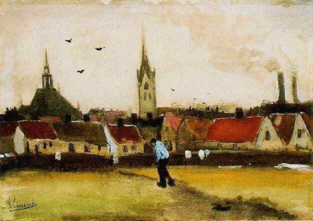 View of The Hague with the New Church by Vincent van Gogh