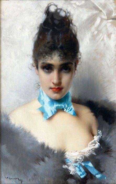 An elegant beauty by Vittorio Corcos