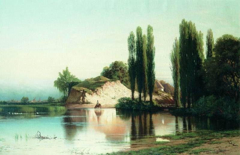 Landscape with river in Ukraine by Volodymyr Orlovsky