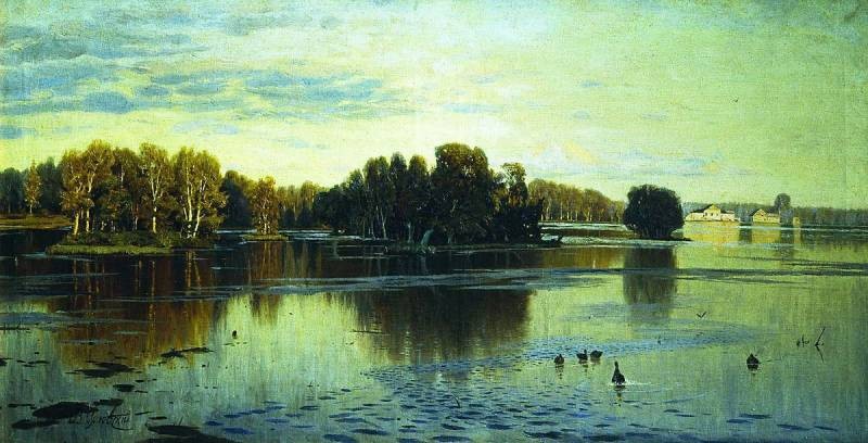 Pond. Summer evening. by Volodymyr Orlovsky