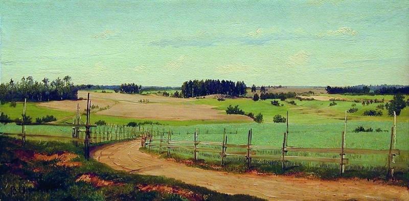 Summer landscape with road by Volodymyr Orlovsky