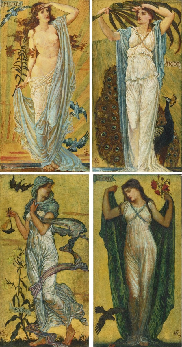 Morn, Noon, Eve, Night by Walter Crane