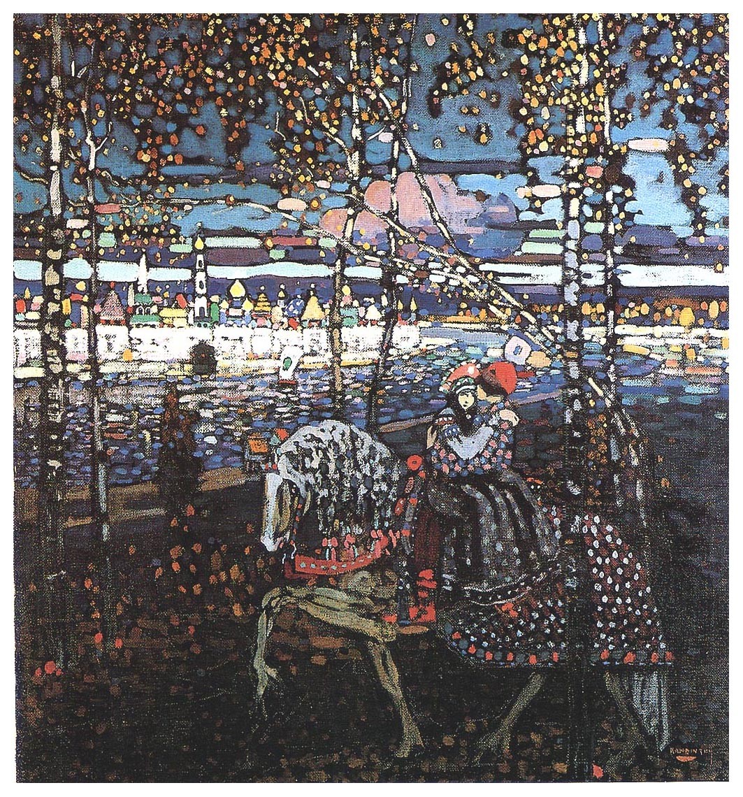 Couple riding by Wassily Kandinsky