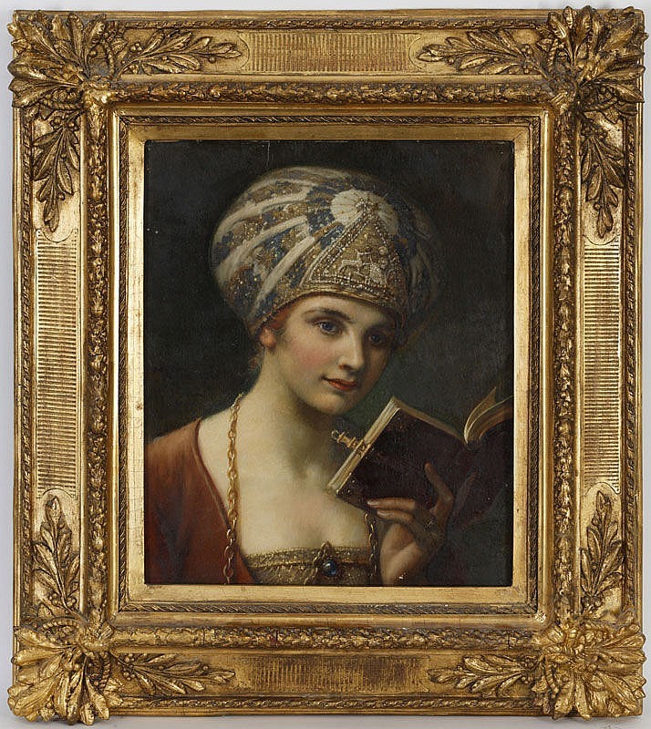 La reine Esther lisant by Wilhelm Menzler